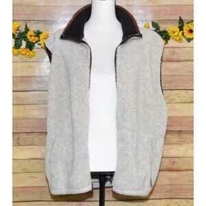 Timberline Colorado Ladies Unisex Neutral Cream Fleece Zip Vest Jacket Size XL